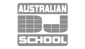 DJ Academics Black And White Logo